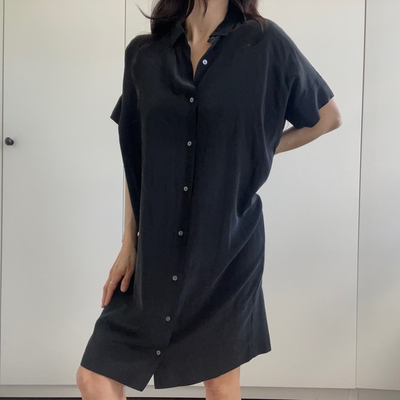 Everlane silky shirt dress sz 00 - Picture 2 of 5
